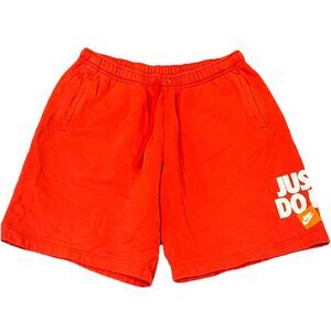 Nike Just Do It Men's Fleece Red Shorts with Pocket Size 2XL XXL  Cotton Blend